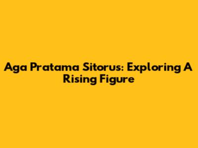 Aga Pratama Sitorus: Exploring A Rising Figure