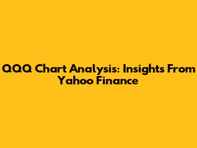QQQ Chart Analysis: Insights From Yahoo Finance
